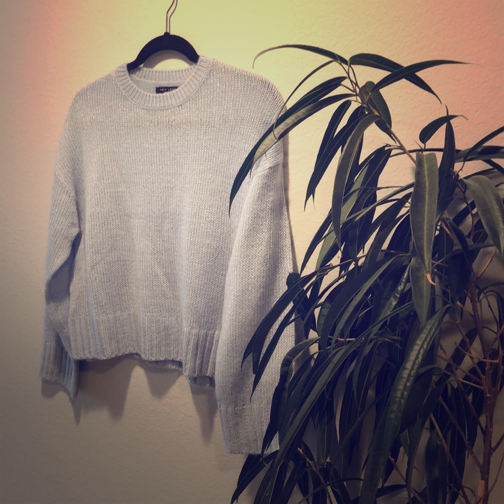 Baby Blue Crop Sweater